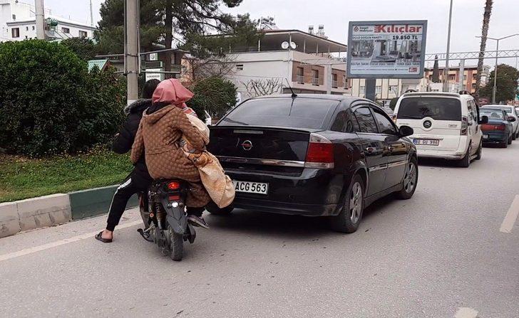 Elektrikli Motosiklette Tehlikeli Yolculuk Son Dakika Haberler