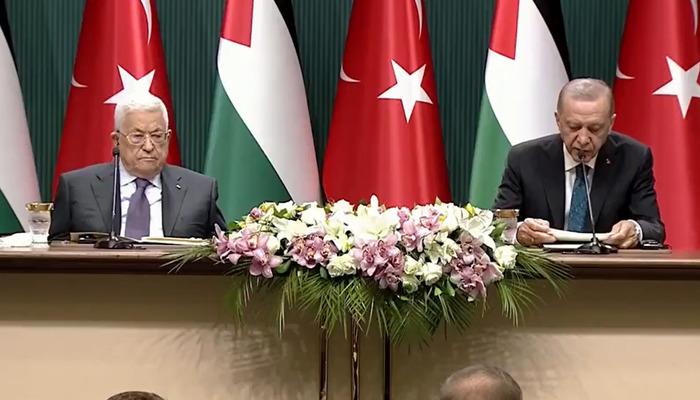 SON DAKİKA Filistin Devlet Başkanı Mahmud Abbas Ankara da