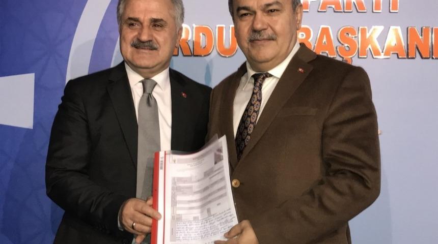 Ey&uuml;p Fatsa Ordu B&uuml;y&uuml;kşehir Belediyesine aday adayı oldu