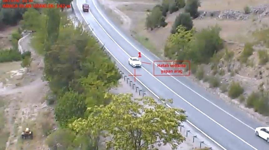 Isparta&rsquo;da havadan trafik kontrol&uuml;