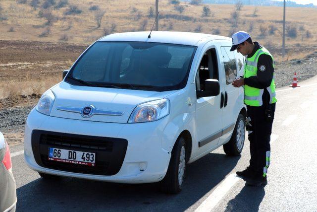 Yozgat’ta trafik ihlali yapan sürücülere ceza yağdı