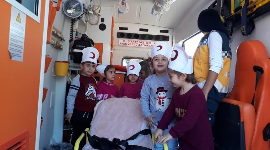 Kurtalan&rsquo;da miniklere 112 acil yardım eğitimi