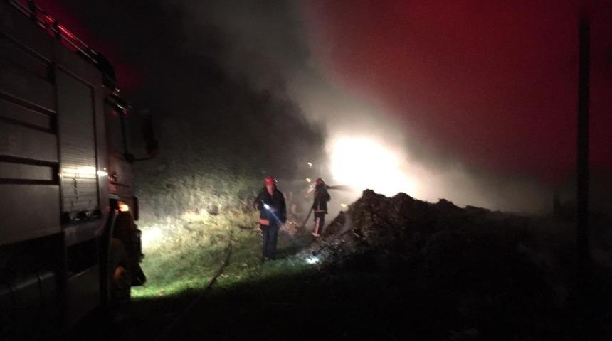 Akyazı&rsquo;da samanlık ve ahır kundaklandı