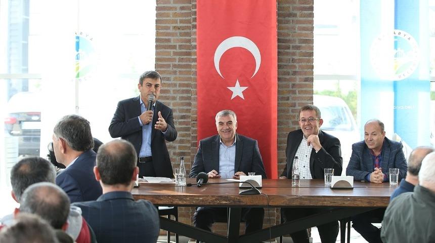 Başkan To&ccedil;oğlu, Minib&uuml;sciler Odası &uuml;yeleri ile bir araya geldi