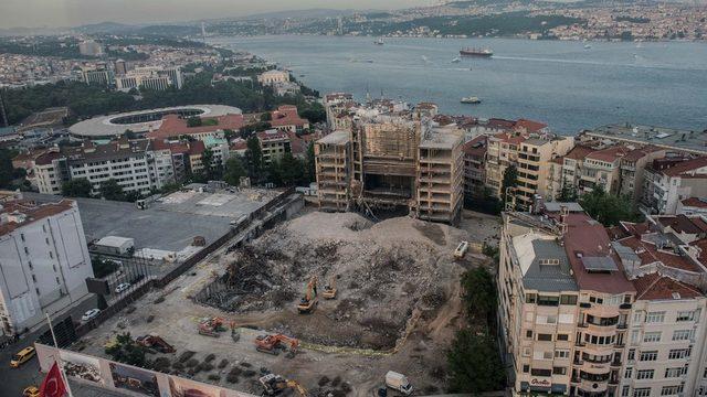 Atatürk Kültür Merkezi yıkıldıktan sonra bölge havadan böyle gözüküyor