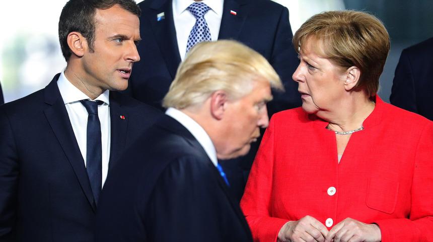 Trump'ı &ccedil;ıldırtacak hamle! Macron'un &ouml;nerisine Merkel yeşil ışık yaktı!