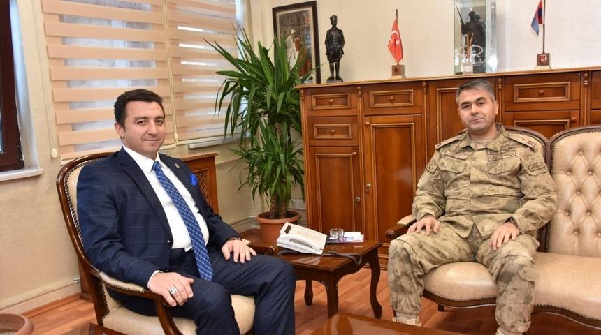 Başkan Bakıcı, Bilecik Tugay Komutanı Tuğgeneral Bulut ile bir araya geldi