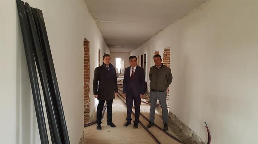 Başkan Yal&ccedil;ın, inşaat &ccedil;alışmalarını yerinde inceledi