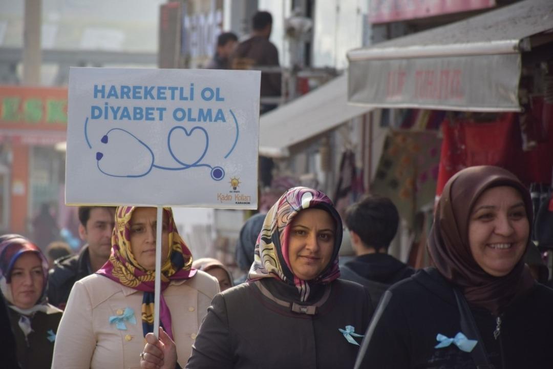 AK Parti İl Kadın Kolları&rsquo;ndan diyabette farkındalık y&uuml;r&uuml;y&uuml;ş&uuml;