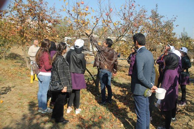 Üzerlerinde isimleri bulunan fidanlarını toprakla buluşturdular