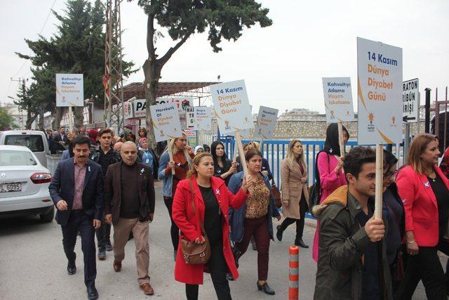 Hatay’da diyabette farkındalık yürüyüşü