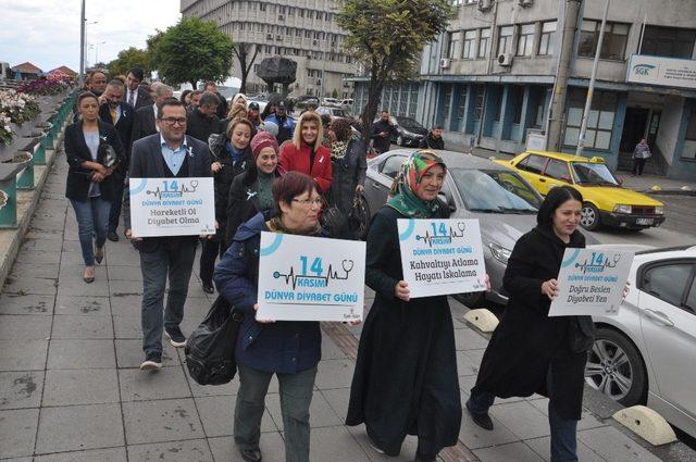 Ak Parti Kadın Kolları 14 Kasım Diyabet Günü dolayısıyla yürüyüş düzenlendi