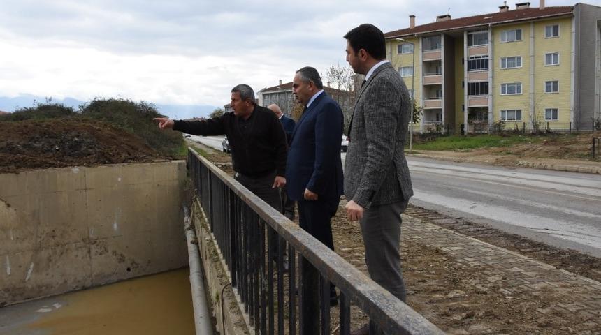 Başkan Dursun Ay dere ıslah çalışmalarını inceledi