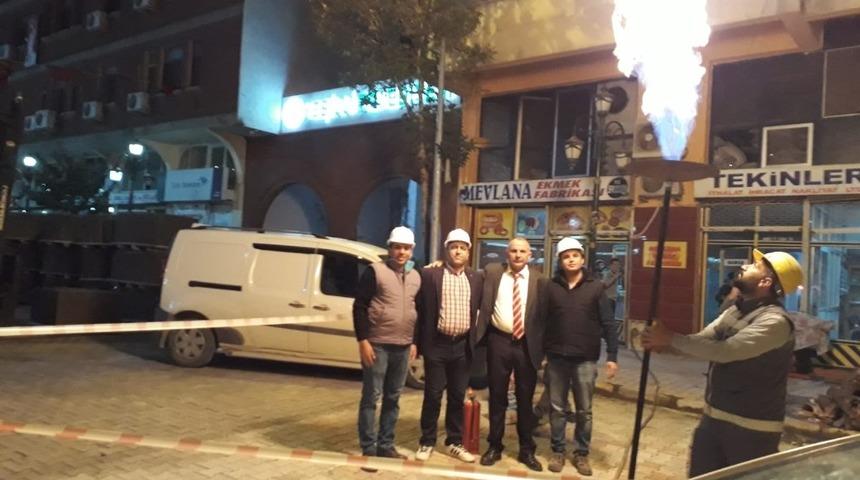 Yeşilli&rsquo;ye doğal gaz verilmeye başlandı