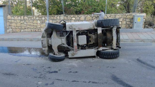 Gercüş’te forklift devrildi