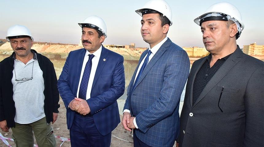 Kaymakam Keklik ve Başkan Atilla hastane inşaatını inceledi