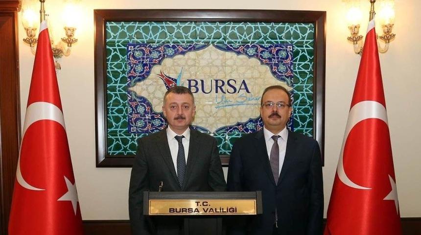 Vali B&uuml;y&uuml;kakın&rsquo;dan Bursa Valisi Canbolat&rsquo;a hayırlı olsun ziyareti