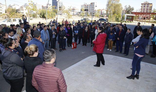 Döşemealtı Belediyesi’nde yangın tatbikatı