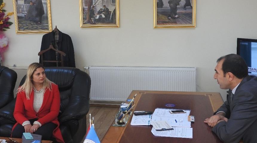 Van B&uuml;y&uuml;kşehir Belediye Başkan Aday Adayı Asena T&uuml;rkoğlu Ateş&rsquo;ten Van ESOB&rsquo;a ziyaret