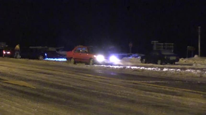 Gümüşhane'de karda 'drift' yapanlara para cezası