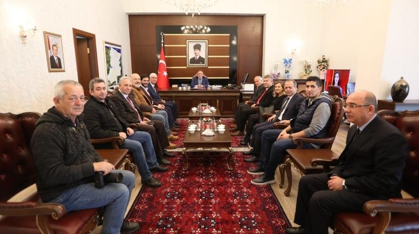 Gazetecilerden Vali Nayir&rsquo;e &lsquo;Hoş geldiniz&rsquo; ziyareti
