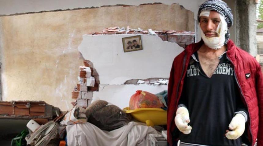 Erzurum'daki doğalgaz patlamasında korkunç görüntüler