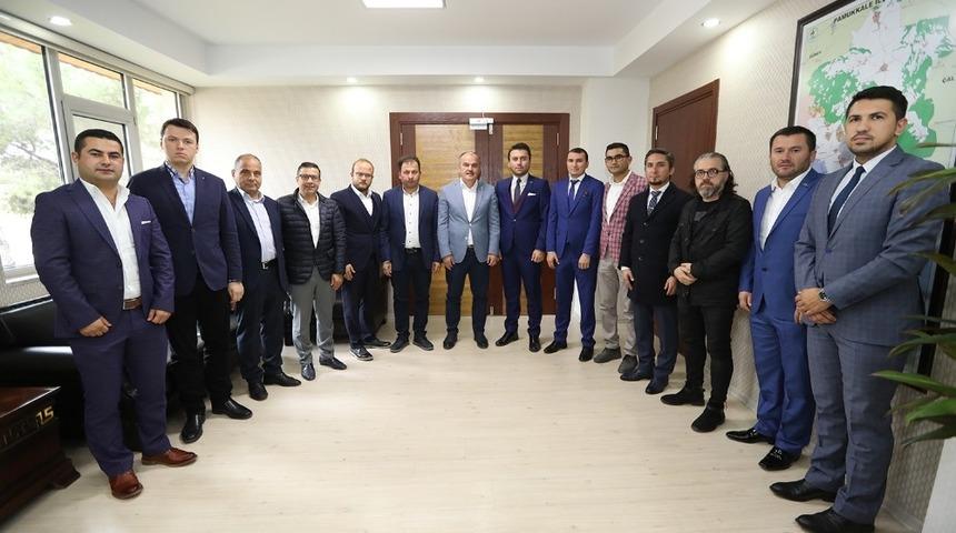 Başkan G&uuml;rlesin ASKON y&ouml;netimini ağırladı