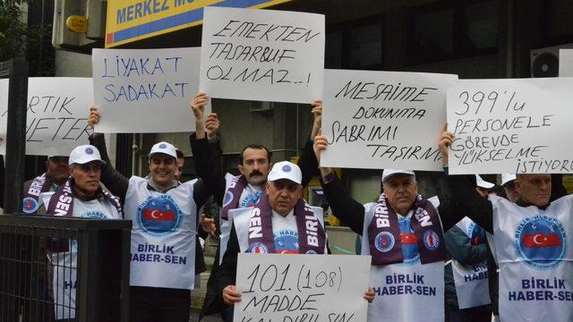 PTT taşeron işçilerinden eylem