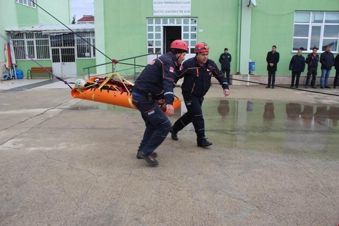 Ergene&rsquo;de eğitim ve tahliye tatbikatı ger&ccedil;ekleştirildi