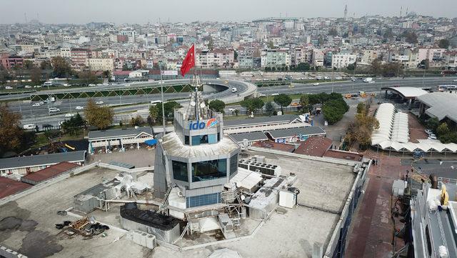 İDO Yenikapı İskelesi havadan g&ouml;r&uuml;nt&uuml;lendi 1