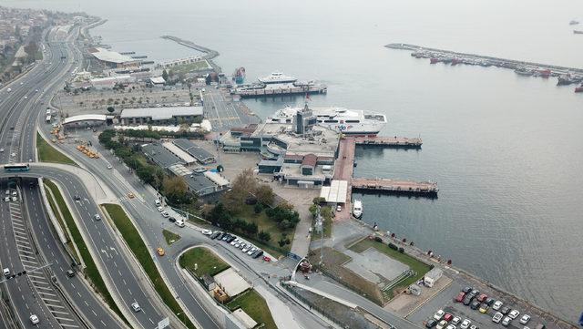 İDO Yenikapı İskelesi havadan g&ouml;r&uuml;nt&uuml;lendi 4