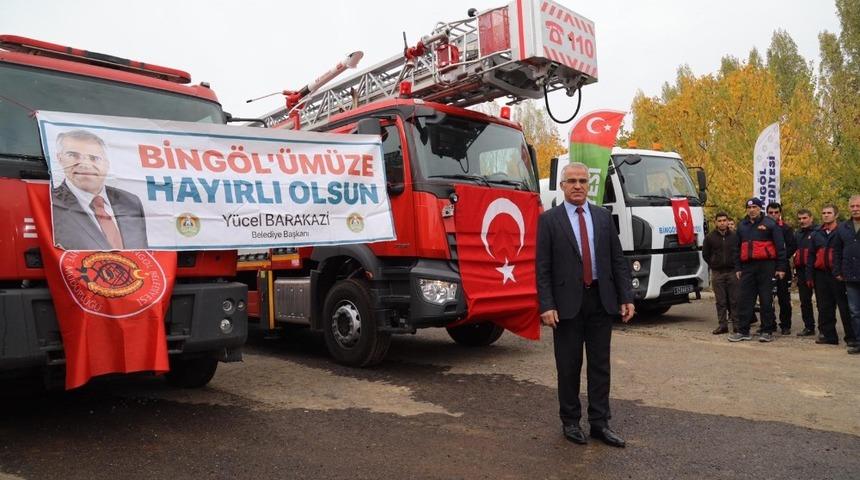 Bing&ouml;l itfaiyesine 32 metre merdivenli İtfaiye aracı