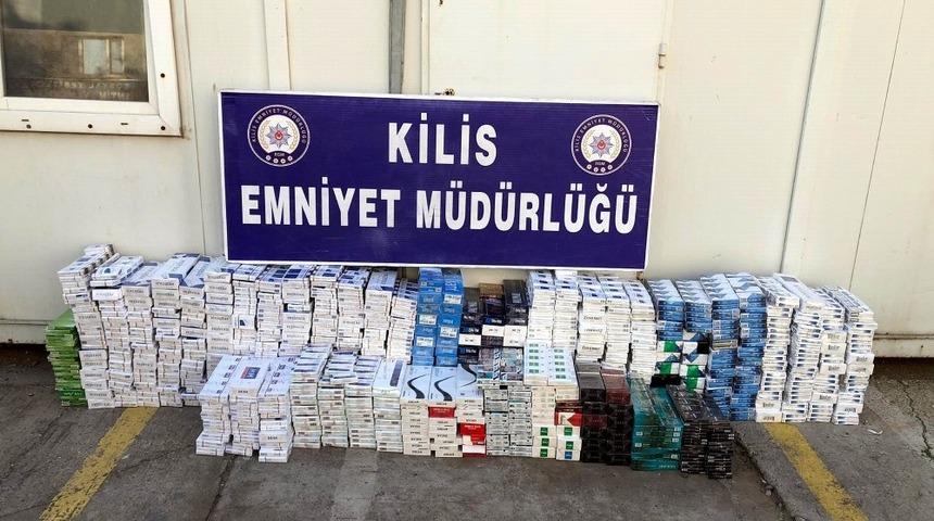 Kilis&rsquo;te 13 bin 670 paket ka&ccedil;ak sigara ele ge&ccedil;irildi