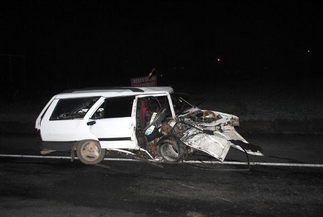 Çerkezköy'de iki otomobil çarpıştı: 1 ölü, 3 yaralı