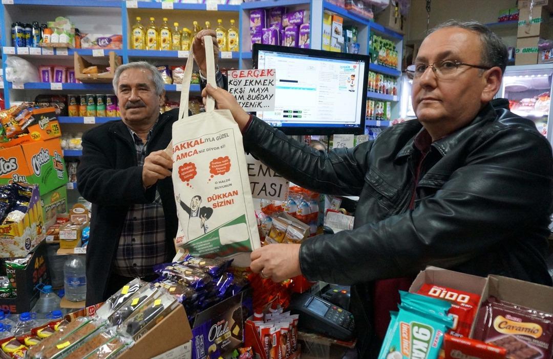 Bez poşetler "bakkal amca"dan 