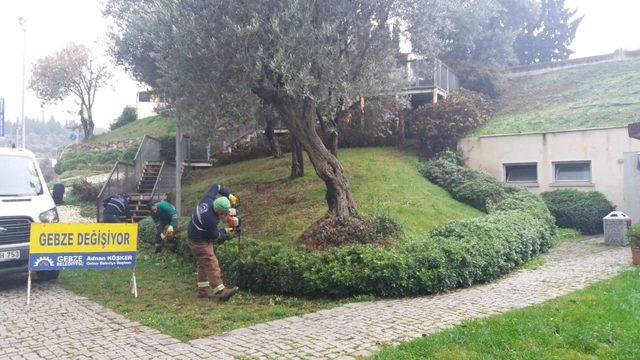 Gebze’deki parklarda kışa hazırlık başladı