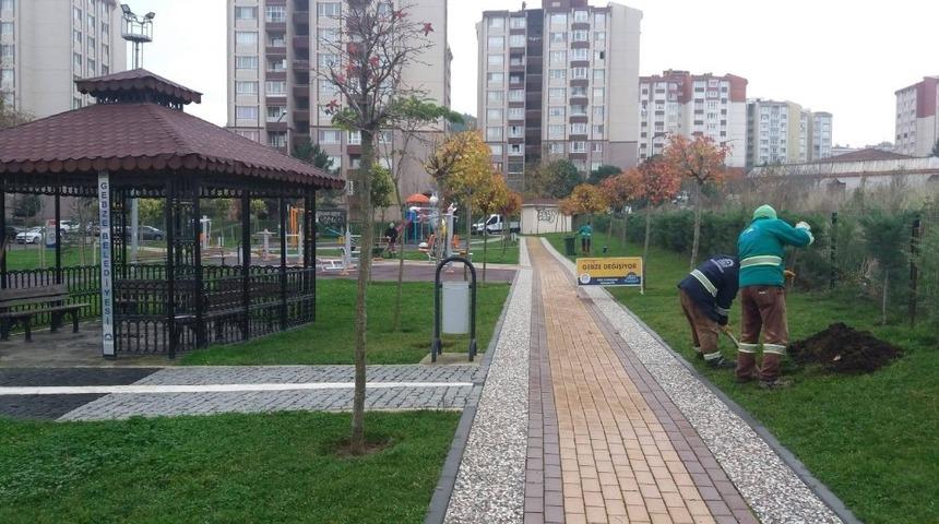 Gebze’deki parklarda kışa hazırlık başladı