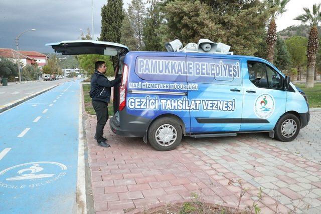 Pamukkale’de gezici vezne hizmeti aralıksız sürüyor