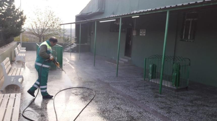 Taziye evleri ve t&uuml;rbelerde temizlik &ccedil;alışması yapıldı