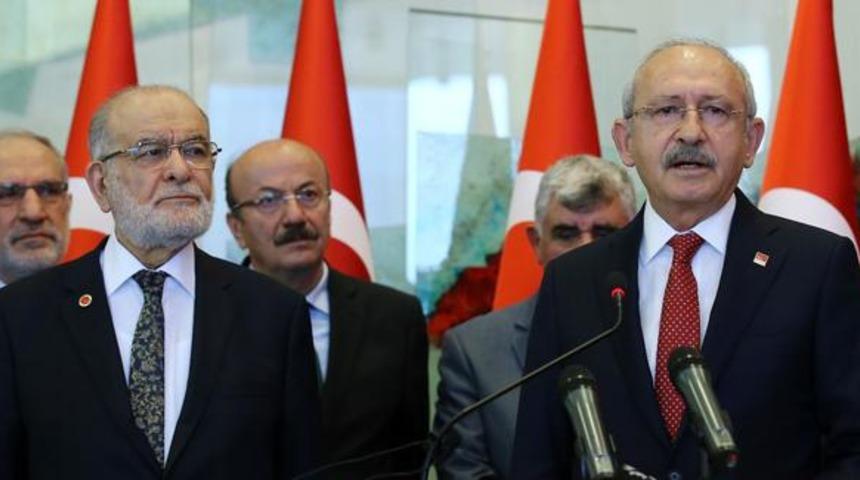 CHP ve Saadet Partisi pazartesi günü görüşecek