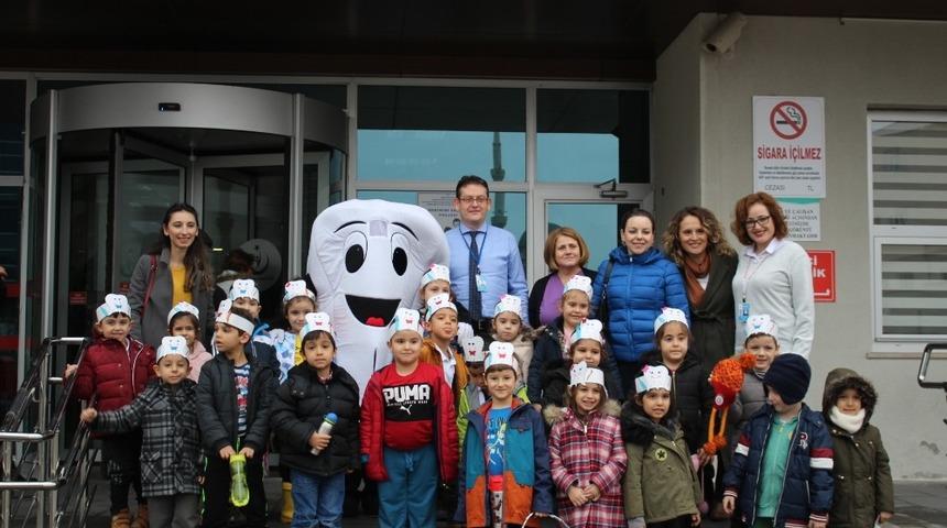 Anaokulu &ouml;ğrencileri diş sağlığını yerinde &ouml;ğrendi