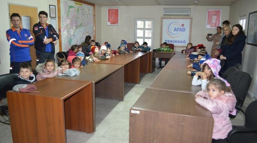 Minikler AFAD&rsquo;ı tanıyor