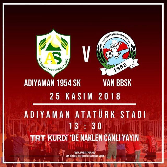 Van Büyükşehir Belediyespor maçı TRT Kurdi’de