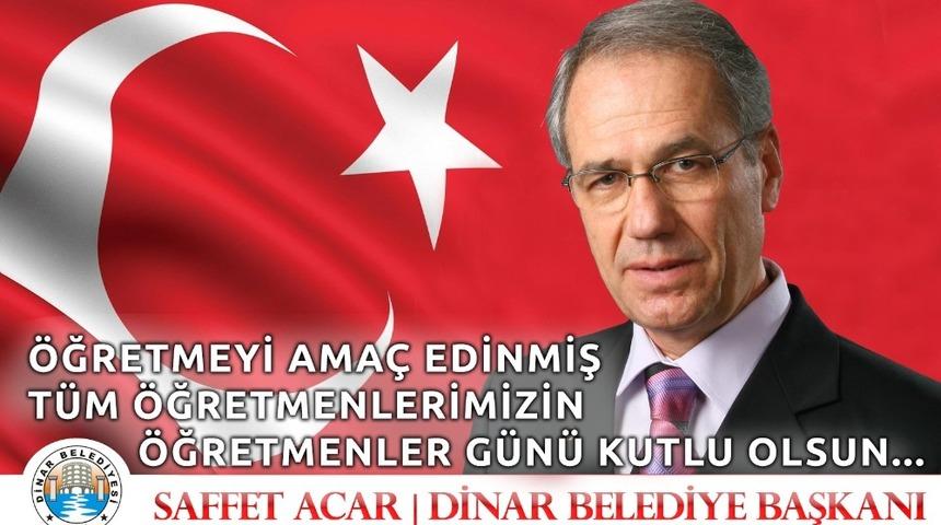 Başkan Saffet Acar&rsquo;ın 24 Kasım &Ouml;ğretmenler G&uuml;n&uuml; mesajı