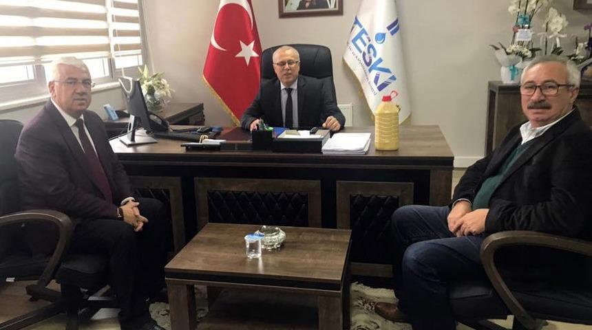 Başkan Y&uuml;ksel TESKİ&rsquo;nin yeni genel m&uuml;d&uuml;r&uuml; ile bir araya geldi
