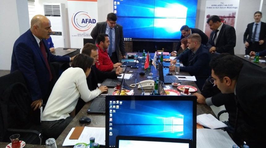 Kırklareli&rsquo;nde masabaşı tatbikatı