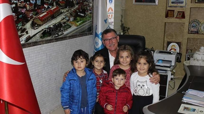 Minik &ouml;ğrencilerden Başkan Duymuş&rsquo;a ziyaret