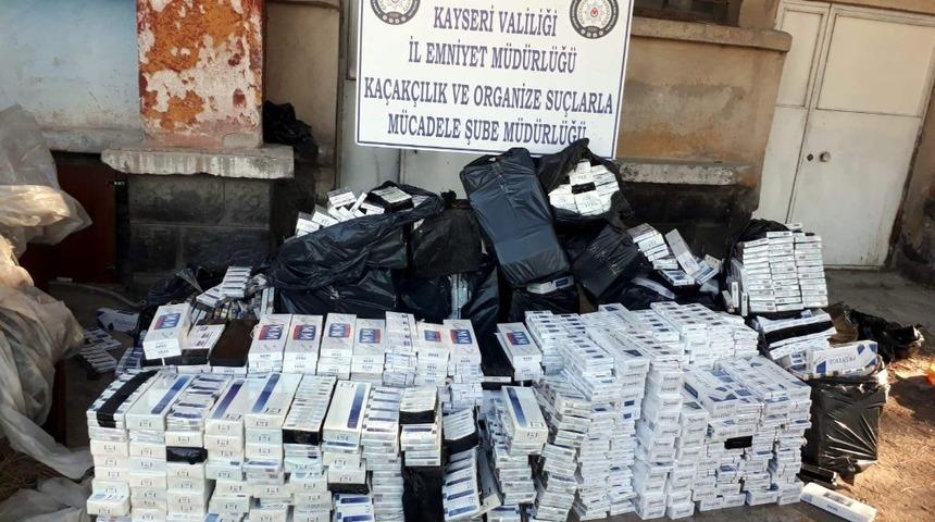 3 bin 720 paket ka&ccedil;ak sigara ele ge&ccedil;irildi