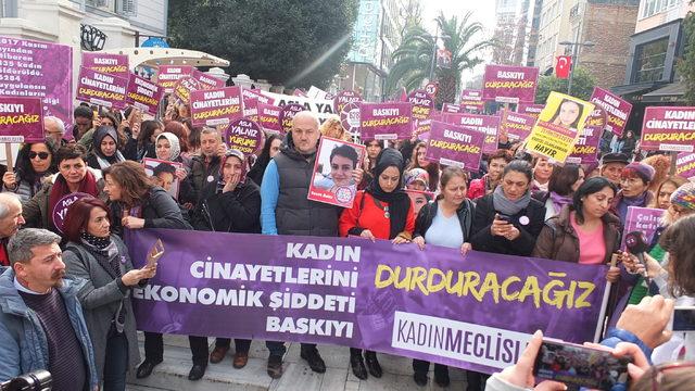 Kadıköy'de kadına şiddet eylemi