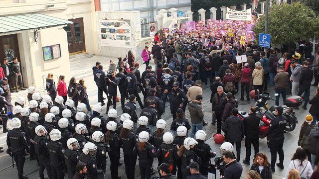 Kadıköy'de kadına şiddet eylemi